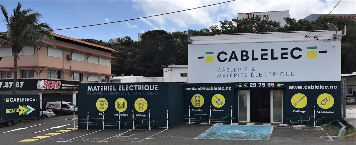 Point de vente Cablelec avec parking client à Ducos, Rue Ampère - Nouméa